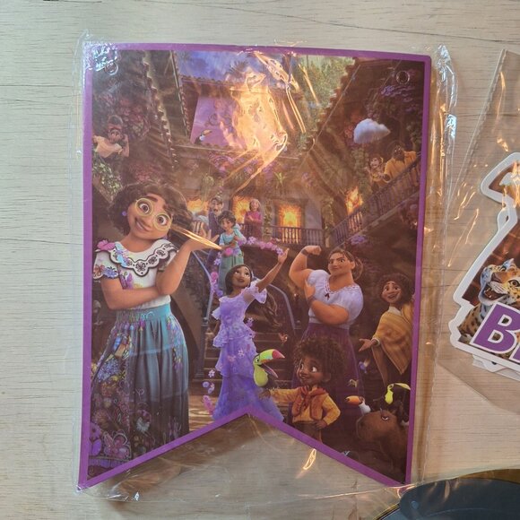 Encanto Themed Birthday Party Decoration Set Banner Hanging Spirals Cake Topper - Picture 2 of 5